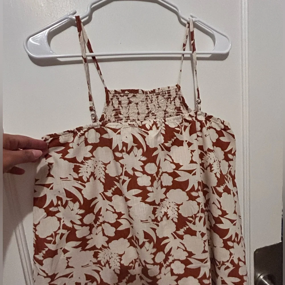 Cat & Jack Brown and Cream Floral Maxi Dress - Picture 5 of 6